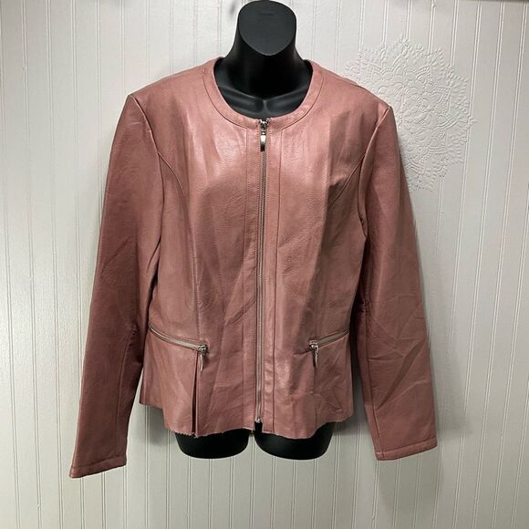 INC INTERNATIONAL CONCEPTS Vegan Leather Jacket - Picture 1 of 3